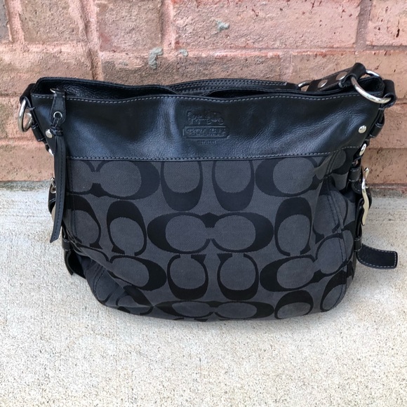 Coach Handbags - Stunning Everyday Black and Dark Gray Coach bag!